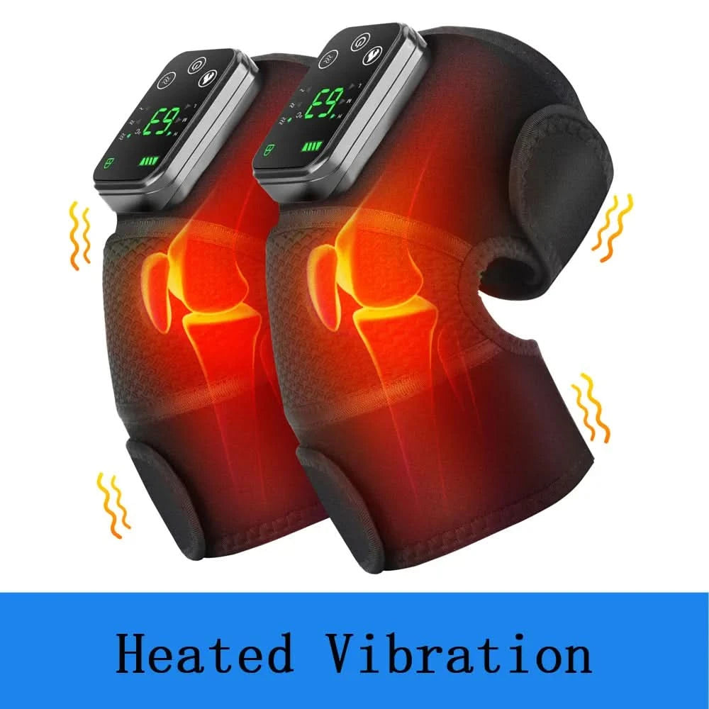 Thermal Knee Massager 3 in 1 Shoulder Knee Elbow Heating Massage Support Brace Rechargeable Vibration Pad Arthritis Muscle Relax - M & M Global