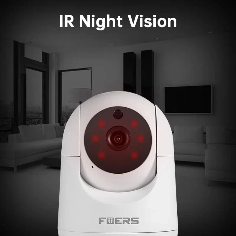Fuers 5MP WiFi Camera Tuya Smart Home Indoor Wireless IP Surveillance Camera AI Detect Automatic Tracking Security Baby Monitor - M & M Global