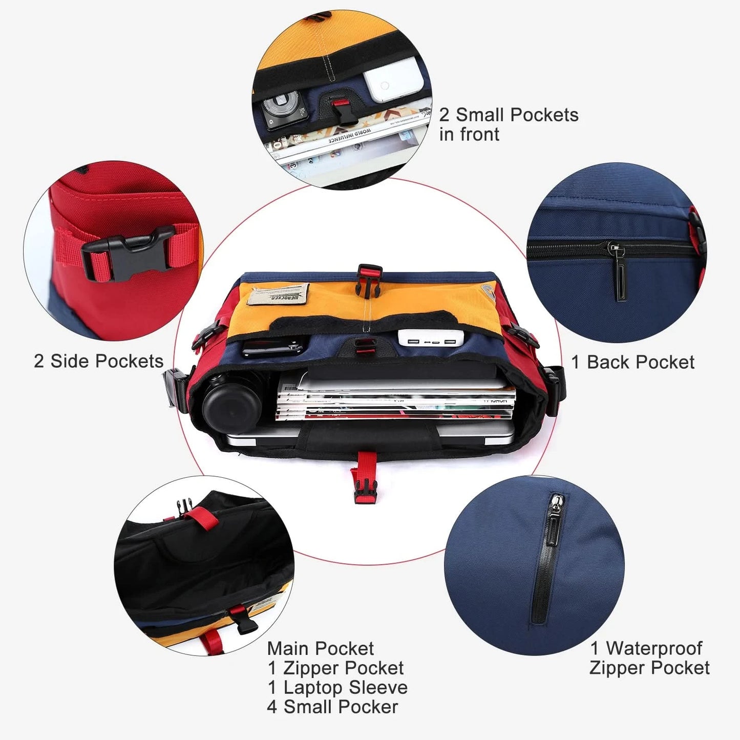 Men's Shoulder Bag Casual Waist Bag Phone Money Chest Bag Messenger Bag Cycling School Fanny Packs Mailman Bags Bolsa Masculina - M & M Global