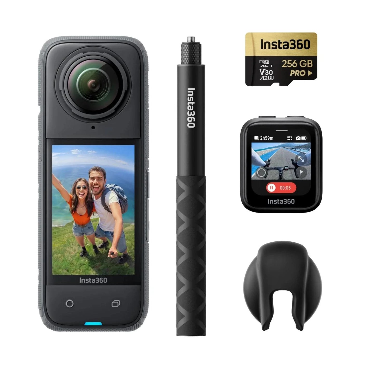Insta360 X4 - 8K Waterproof 360 Action Camera, 4K Wide-Angle Video, Invisible Selfie Stick,  135 Min Last，Removable Lens Guards, - M & M Global