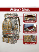 80L/100L Mountaineering Bag Climb Bag Tactical Backpacks Large Backpack Outdoors Hiking Camping Travel Bags - M & M Global
