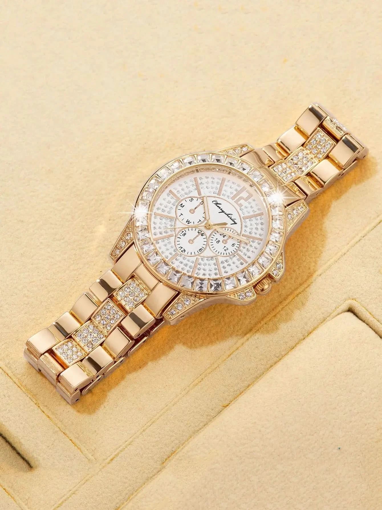 Luxury Fashion Women Quartz Watch Set Alloy Strap Ladies Wristwatch Alloy Bracelet Female Clock Reloj Mujer - M & M Global