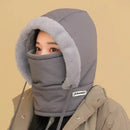 Cold Weather Thermal Balaclava Scarf Winter Windproof Hood Hat Plush Neck Warmer Ski Face Mask for Outdoor Activities