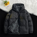 Men's Double-sided Popular Hooded Coat Clothing Hip-hop Winter Leather Coat with Letter Pattern Bubble Coat Large Size 8XL