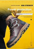 Widen Safety Boots Men Work Indestructible Shoes Climbing Boots Steel Toe Protective Boots Anti-smash Anti-puncture Safety Shoes