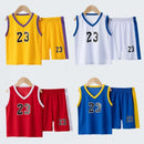 Summer CHILDREN'S Basketball Suit Boys and Girls Sports Vest Shorts Suit 23rd Handsome Boys and Students Vest Suit 2-piece. - M & M Global