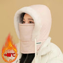 Cold Weather Thermal Balaclava Scarf Winter Windproof Hood Hat Plush Neck Warmer Ski Face Mask for Outdoor Activities