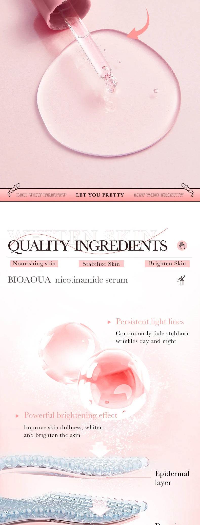 BIOAQUA Vitamin C Retinol Hyaluronic Acid Serum Moisturizing Brightening Hydrating Firming Facial Essence Beauty Face Skin Care - M & M Global