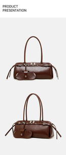 New Women's Rectangle Bag Luxury Designer Shoulder Bags High Quality Cowhide Handbags Fashion Women Baguette Bag 3086 - M & M Global
