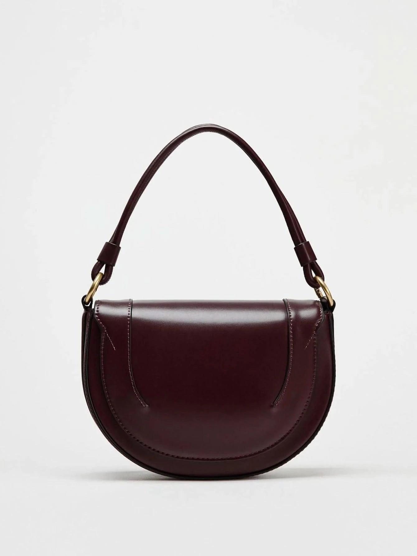 Autumn and winter new women's bag handbag advanced color contrast line embellished single shoulder crossbody bag - M & M Global