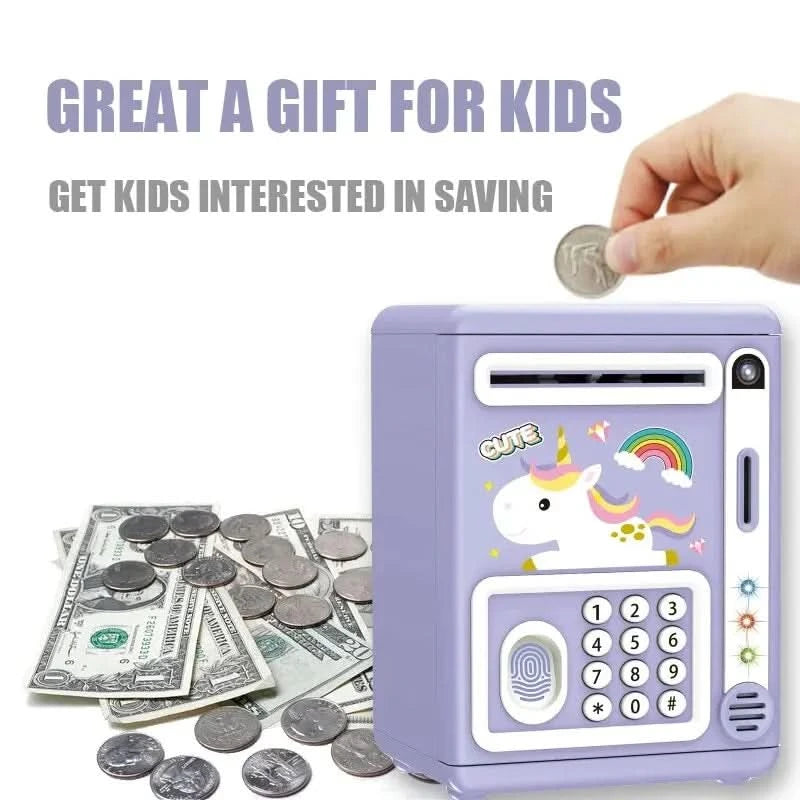 Electronic Savings Tank Automatic Paper Rolling Simulated Facial Fingerprint Recognition Birthday Christmas Thanksgiving Gift - M & M Global
