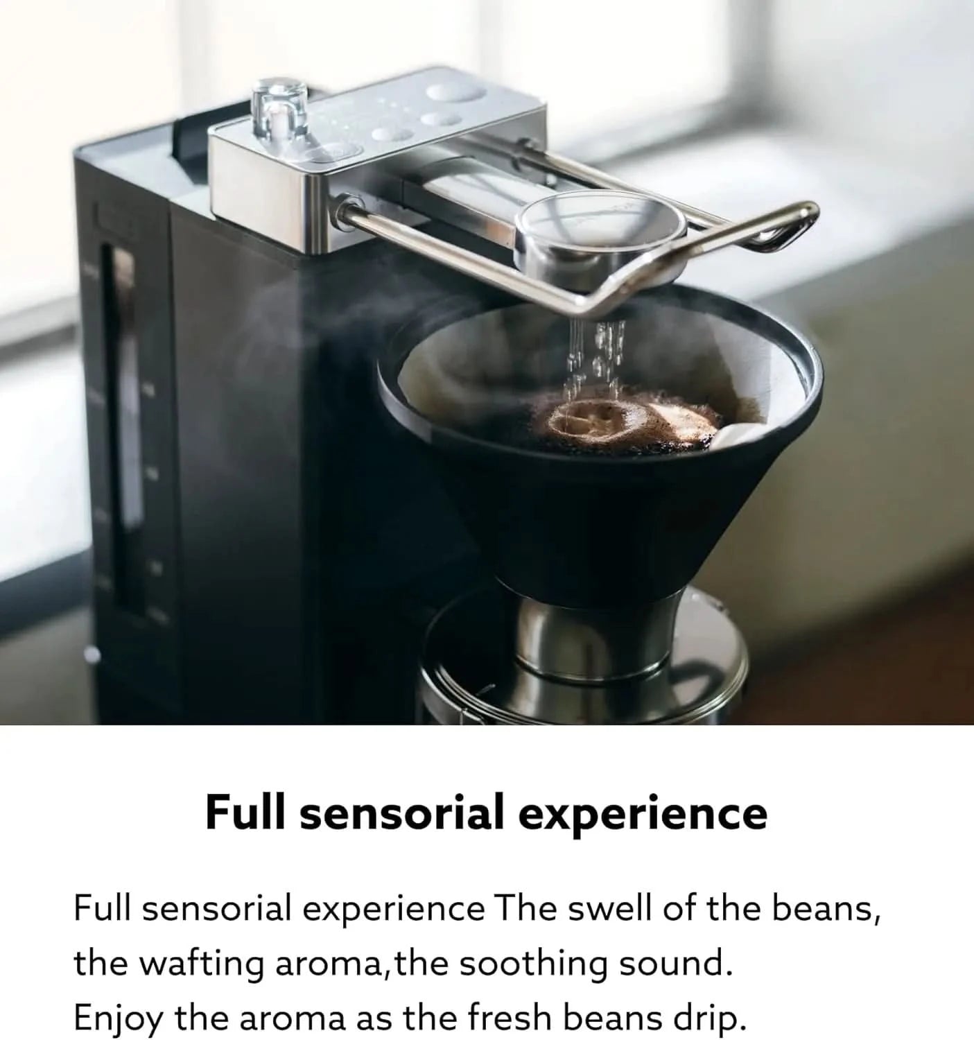 The Brew | Automatic Pour Over Coffee Maker | Clear Brewing Method | Precise Temperature Regulation | Three Brewing Modes: Regul - M & M Global