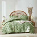 Solid color tufted bedding set, microfiber is lightweight and breathable, machine washable, queen/king size, all seasons