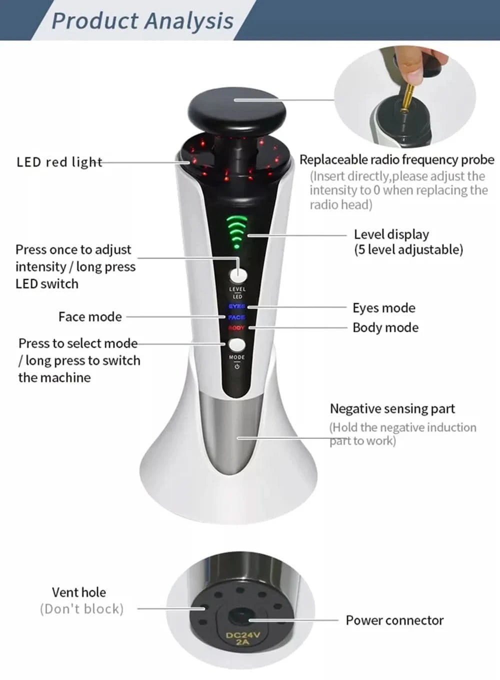 NEW 3 In 1 Skin Lifting Red Light Machine for Face Body Facial Rejuvenation Tighten Eye Bag Remove Chin V-line Up Beauty Device - M & M Global