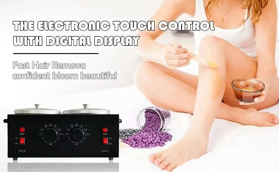 Dual Wax Pots Professional Electric Wax Heater Machine Parrafin Waxing Machine for Hair Removal Facial Skin Body SPA Salon - M & M Global