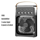 2025 New Three In One Household Air Conditioner Small Air Cooler Portable Smallfan Household Night Humidifier LED Nightlight Fan - M & M Global