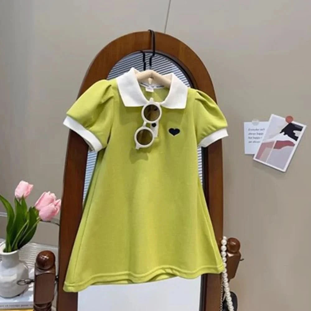Children's Clothing Sets Korea Short Sleeved Casual Shirt Dress Polo T-shirt+Shorts Sets Sisters Girls Summer Kids Clothes Girls - M & M Global