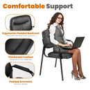 JHK Pu Leather Office Waiting Room Guest Chair Metal Frame Sponge Cushion Conference Room Lobby Table Chairs For Furniture