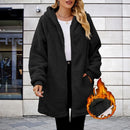 Plus Size2025 Bestselling Large Size Lamb Fur Hooded Jacket Popular Trendy Outerwear with Hat for Extra Warmth And Style