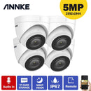 ANNKE C500 Ultra HD 5MP POE Camera IP67 Weatherproof Security Network White Dome 2.8mm EXIR Night Vision Email Alert PoE Camera