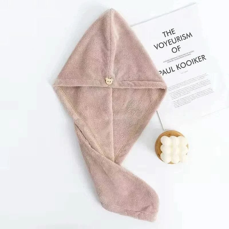 Dry Hair Cap Sports Towel Fiber Super Fine Adult Bath Towel Towels Bathroom Soft Turban for Hair Drying Miss Serviettes Face Wet - M & M Global