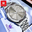 OLEVS Men's Watches Causal Fashion Original Quartz Watch for Man Waterproof Stainless Steel Luminous Date Week Trend Dress Reloj - M & M Global