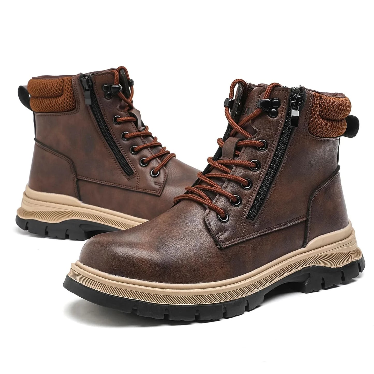 Waterproof Safety Boots Men Indestructible Steel Toe Work Boots Anti-smash Stab-resistant Safety Shoes Biker Botas Para Hombre