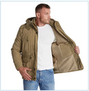 LZLLTT Men Winter Warm Parkas Mens Fleece  Jacket Parkas Men Casual Cotton Outdoor Fur Trench Padded Jackets Coats