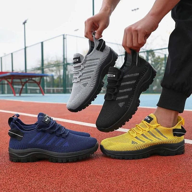 2025 Men's Running Shoes Knitted Mesh Breathable Fashion Casual Sports Shoes Comfortable Fitness Lightweight Men's Casual Shoes - M & M Global