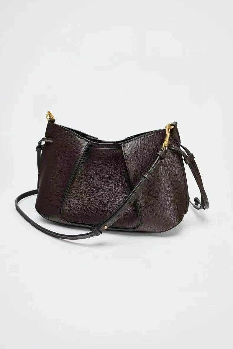 PLEATED MINI BAG, Women's Solid Color Simple Shoulder Bag, Fashionable Small Crossbody Purses, Luxury Design Handbag - M & M Global
