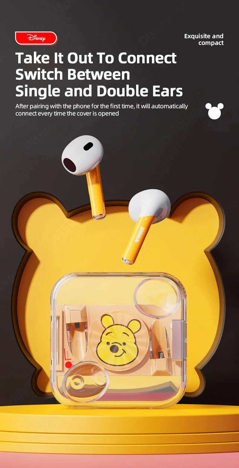 Choice US Disney LK-10  Bluetooth 5.2 Immersive Sound Earphones Long Endurance Earbuds Fast Charging Gaming Headphones with Mic
