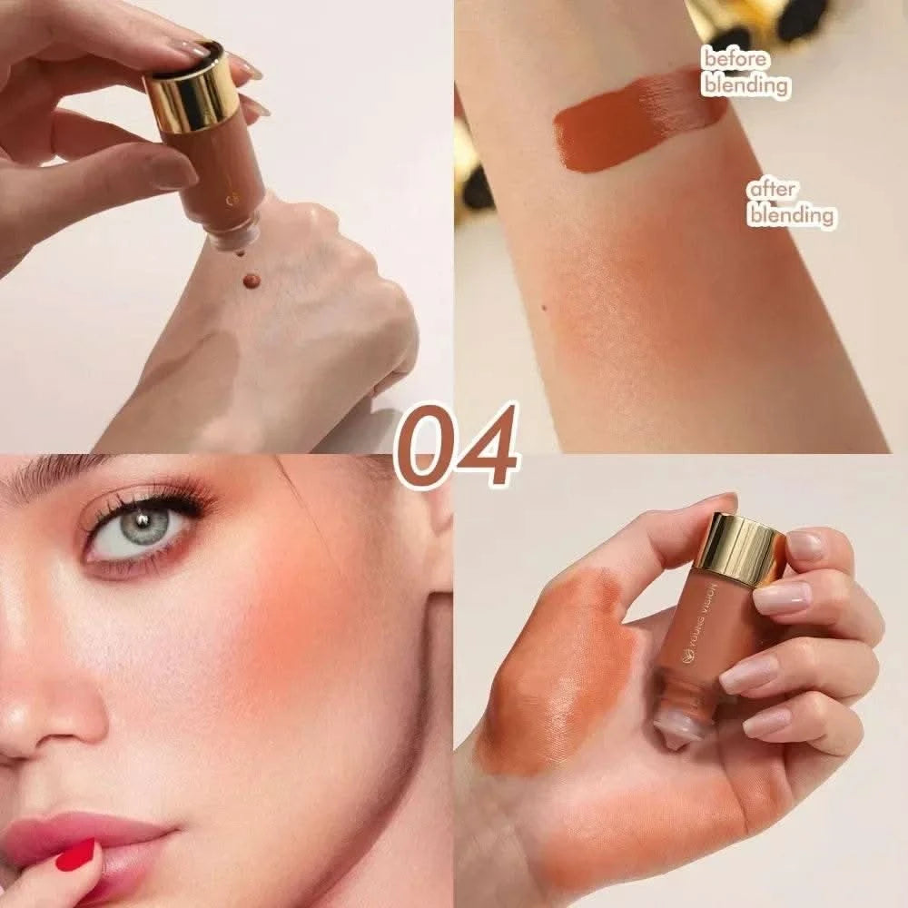 Dropper Liquid Blush Facial Rouge Contouring Brighten Plumper Nude Smooth Blush Stick Moisturize Lasting Good Complexion Makeup - M & M Global
