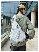 Techwear Style Outdoor Motorcycle Sport Single Shoulder Backpack Unisex Hip Hop Multifunction Chest Bag Tactical Crossbody Bag - M & M Global