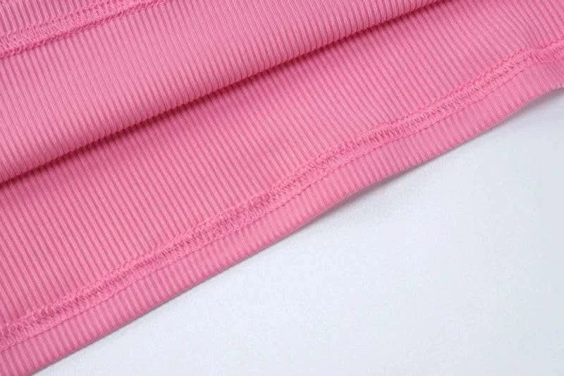 Dulzura Women Fashion 2024 Autumn Sleeveless Club Streetwear Bodycon Pink Pencil Long Dress Wholesale Items For Business - M & M Global