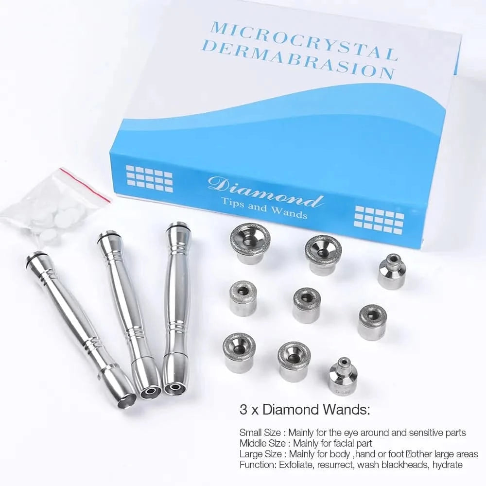 Professional 3 in1 Diamond Microdermabrasion Machine Water Spray Exfoliation Beauty Machine Removal Wrinkle Facial Peeling Tools - M & M Global