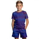 Children's Clothing Suit For Boy Summer Short Sleeve T-Shirt Set Shorts Child Clothing 3D Print Casual Boy Girl Children's Sets - M & M Global