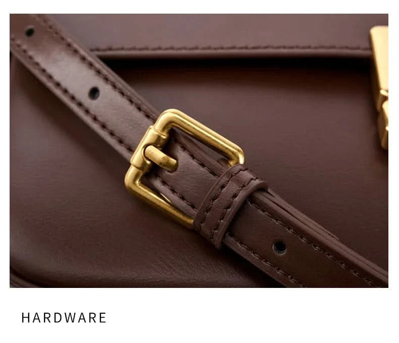 Genuine leather tofu bag large capacity high-end sense one-shoulder armpit commuting practical cowhide crossbody women's bag - M & M Global