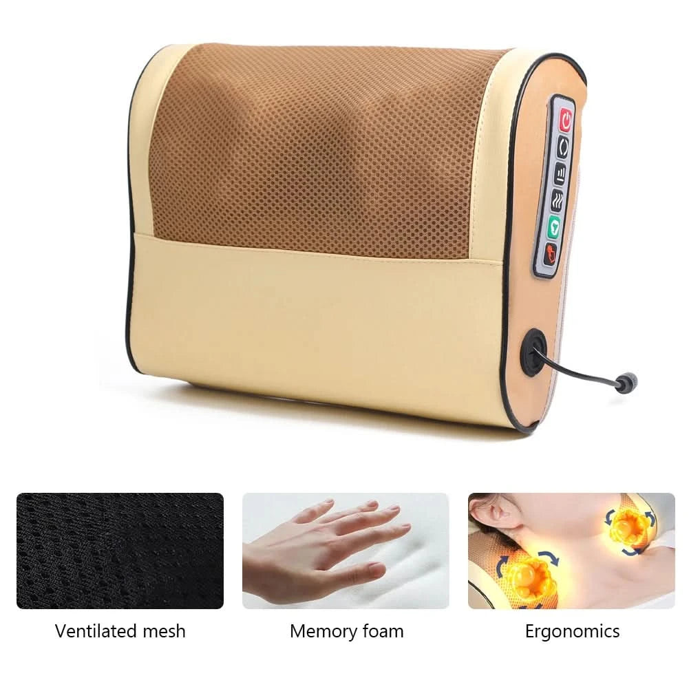 Electric Neck Massager Pillow Multifunctional Neck Relaxation Pillow Device Neck Health Massager Relaxation Pillow Massager - M & M Global