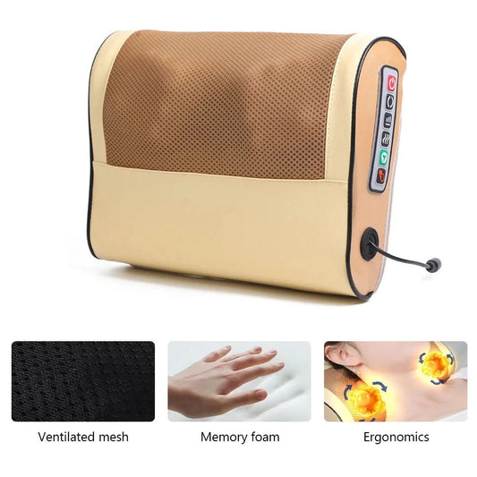 Electric Neck Massager Pillow Multifunctional Neck Relaxation Pillow Device Neck Health Massager Relaxation Pillow Massager - M & M Global