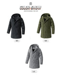 Men Long Parka Fashion Brand Casual Winter Windbreaker Jacket with Hood Coats Fashion Clothing Men All-match Thicken Warm Parkas