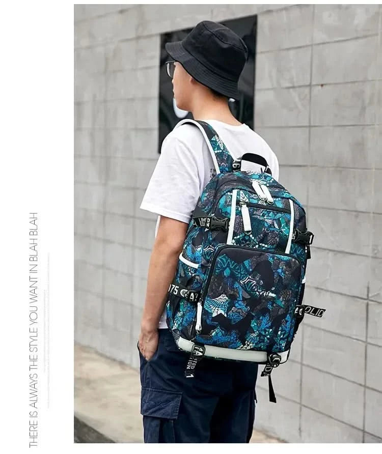 Messi C Ronaldo football bag star around high school students male and female large capacity backpack can be customized - M & M Global