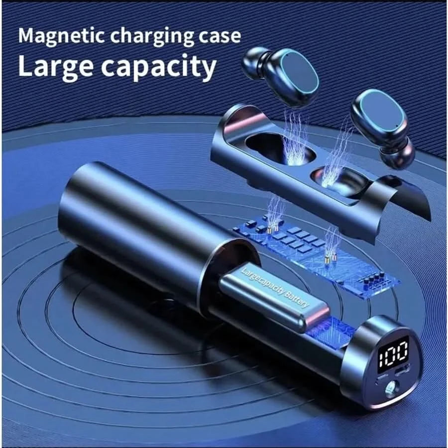 N21 Wireless Earphones Stereo Bass Earbuds LED Digital Display Headphones With Microphone TWS Headsets Lights For Smartphone - M & M Global