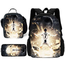 pcs set Football CR7 Star Child School Backpack with Lunch Bags Pencil Bags School Bags for R-Ronaldos Boys Girls Best Gift - M & M Global