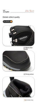 Non Slip Safety Boots for Men Work Anti-smash Indestructible Shoes Steel Toe Protective Anti-puncture Man Work Safety Boots