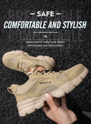 Men Work Sneakers Protective Shoes Safety Industrial Puncture-Proof Anti-smash Steel Toe Shoes Breathable Construction Work Shoe