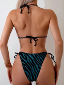 Sexy Striped Micro Bikini 2025 Trend Women Swimsuit Female Halter Swimwear Thong Bikinis Set Two-piece Beachwear Bathing Suit - M & M Global
