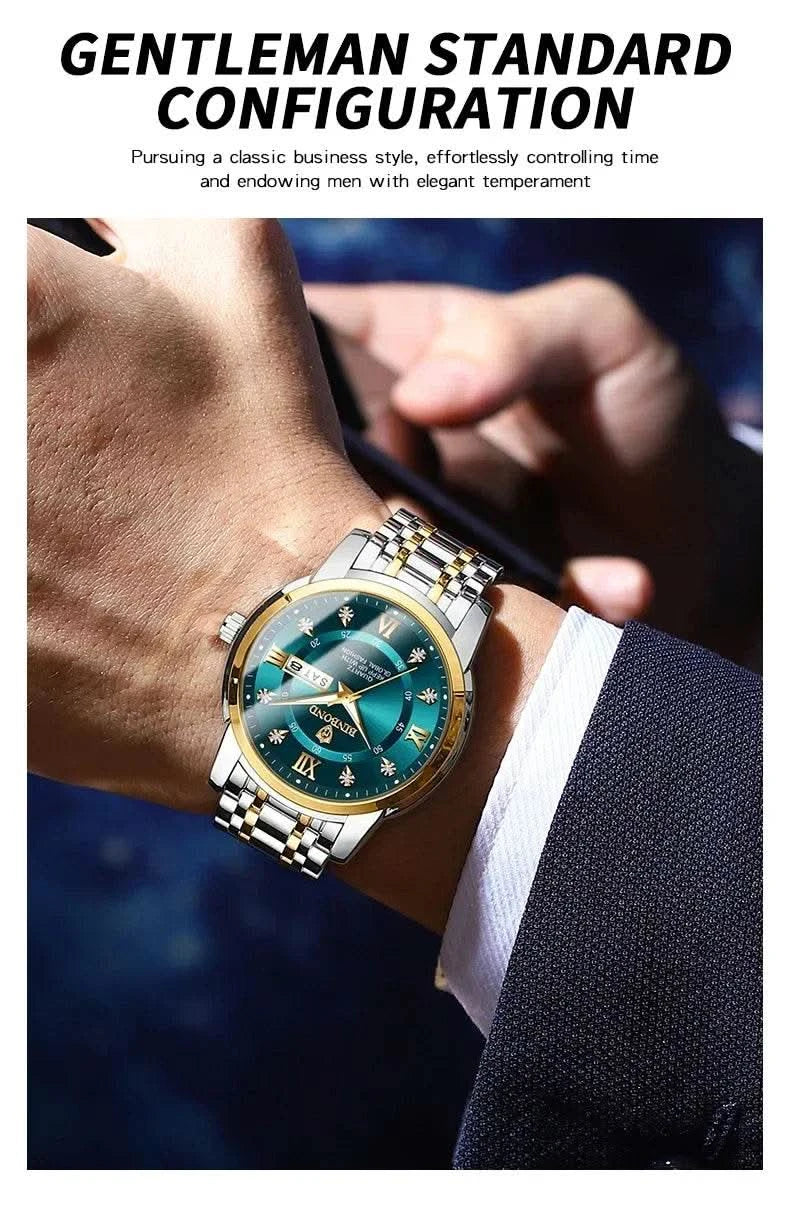 Casual Business Movement Fashion Quartz Wristwatches Gold Diamond Clock Men Luxury Watch Automatic Watches Mens Gifts Relojes - M & M Global