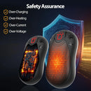 Hand Warmer2 Pack Rechargeable Hand Warmers 12000mAh Dual Sided Electric Heater Fast Charging Portable Winter Warm Hands USB