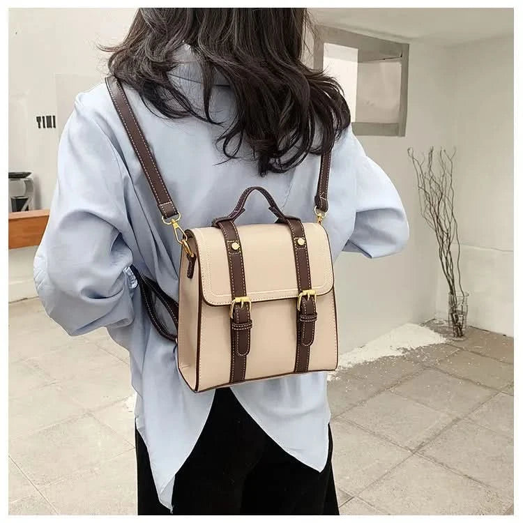 Vintage women messenger bags pu leather female shoulder bag small ladies Totes 2024 new Multifunction schoolbag bagpack handbag - M & M Global