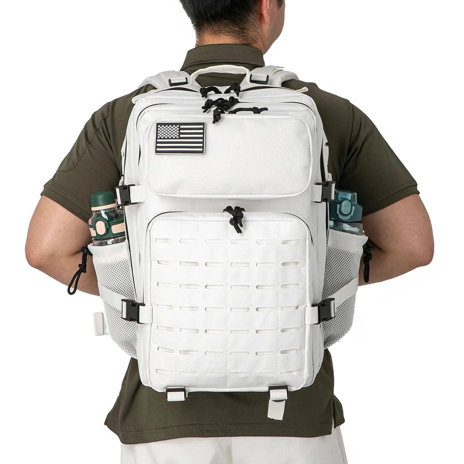25L/45L Tactical Backpack for Men and Women Outdoor Survival Bug Out Bag Small School Rucksack Hking with Bottle Holder - M & M Global